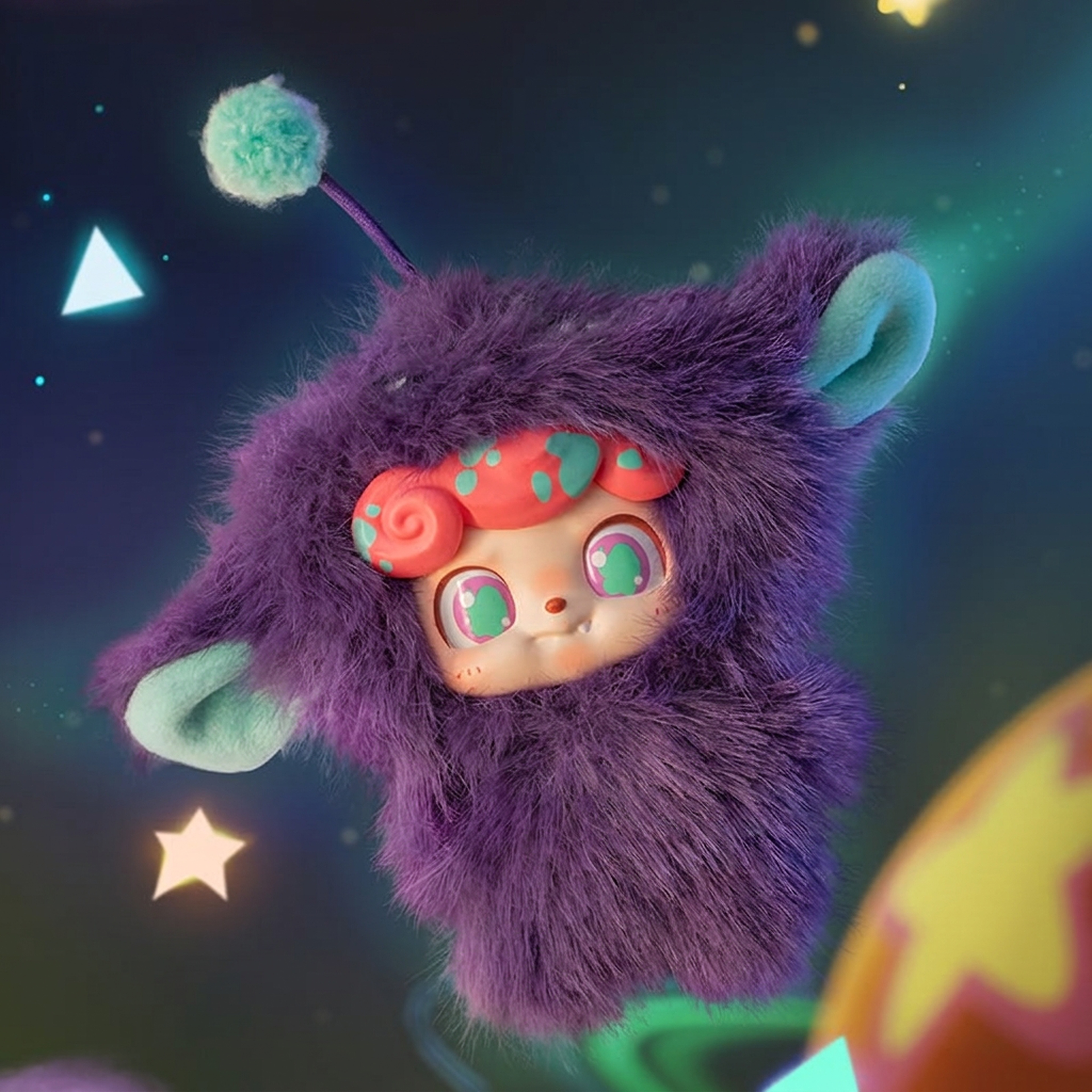 Purple Q-KID Wave Club plush collectible toy
